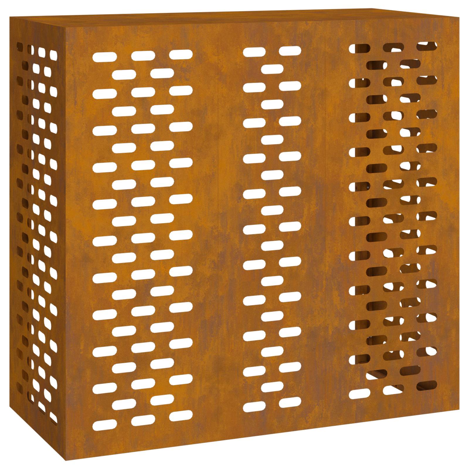 vidaXL Klimaanlagenabdeckung 110x50x105 cm Cortenstahl