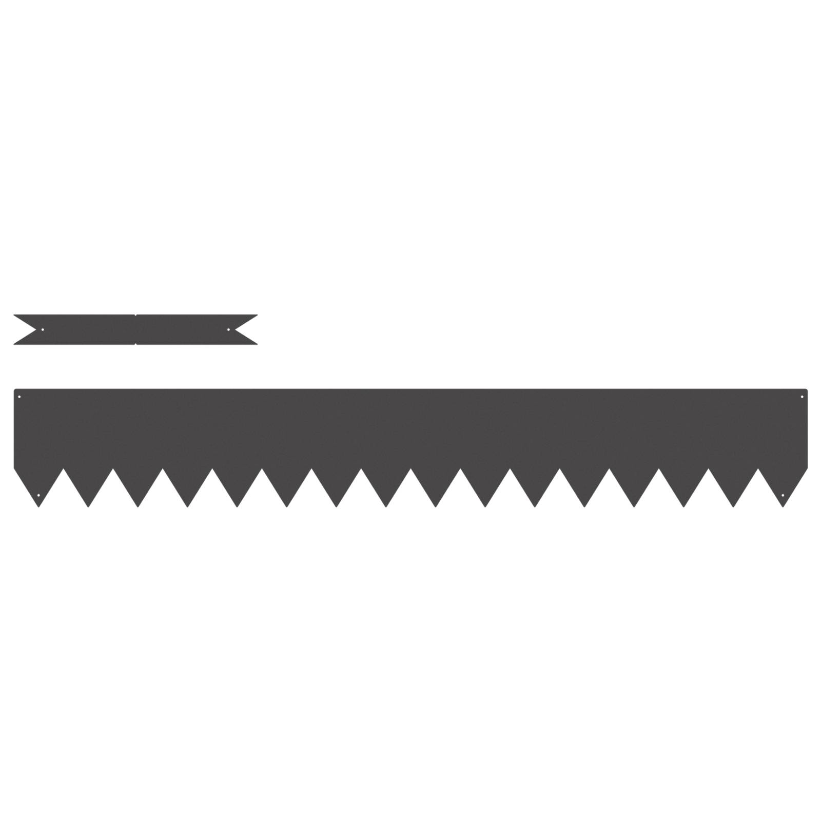 vidaXL Rasenkanten 20 Stk. Schwarz 100x0,5x15 cm Stahl