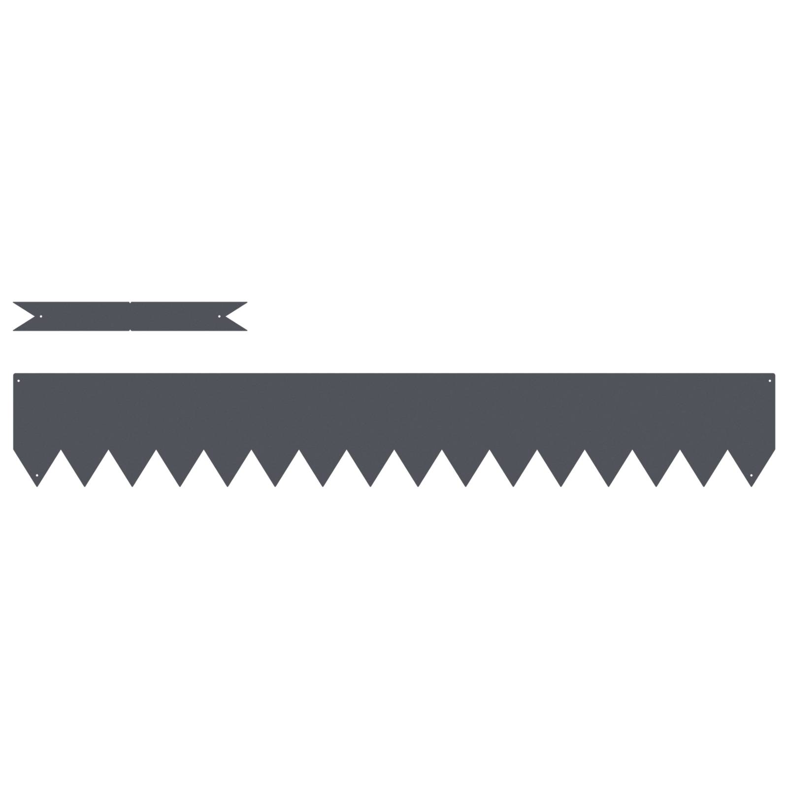 vidaXL Rasenkanten 20 Stk. Anthrazit 100x0,5x15 cm Stahl