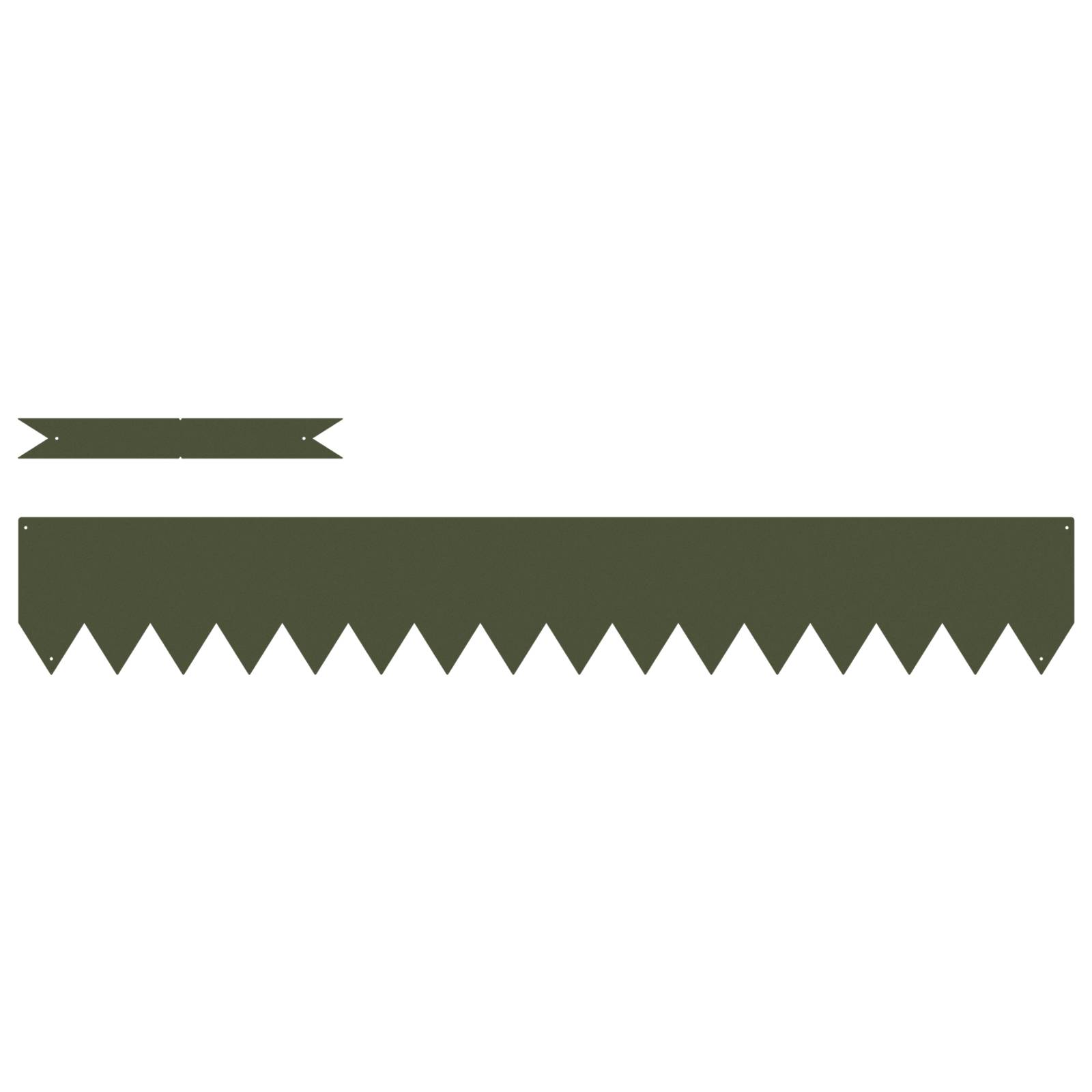 vidaXL Rasenkanten 30 Stk. Olivgrün 100x0,5x15 cm Stahl