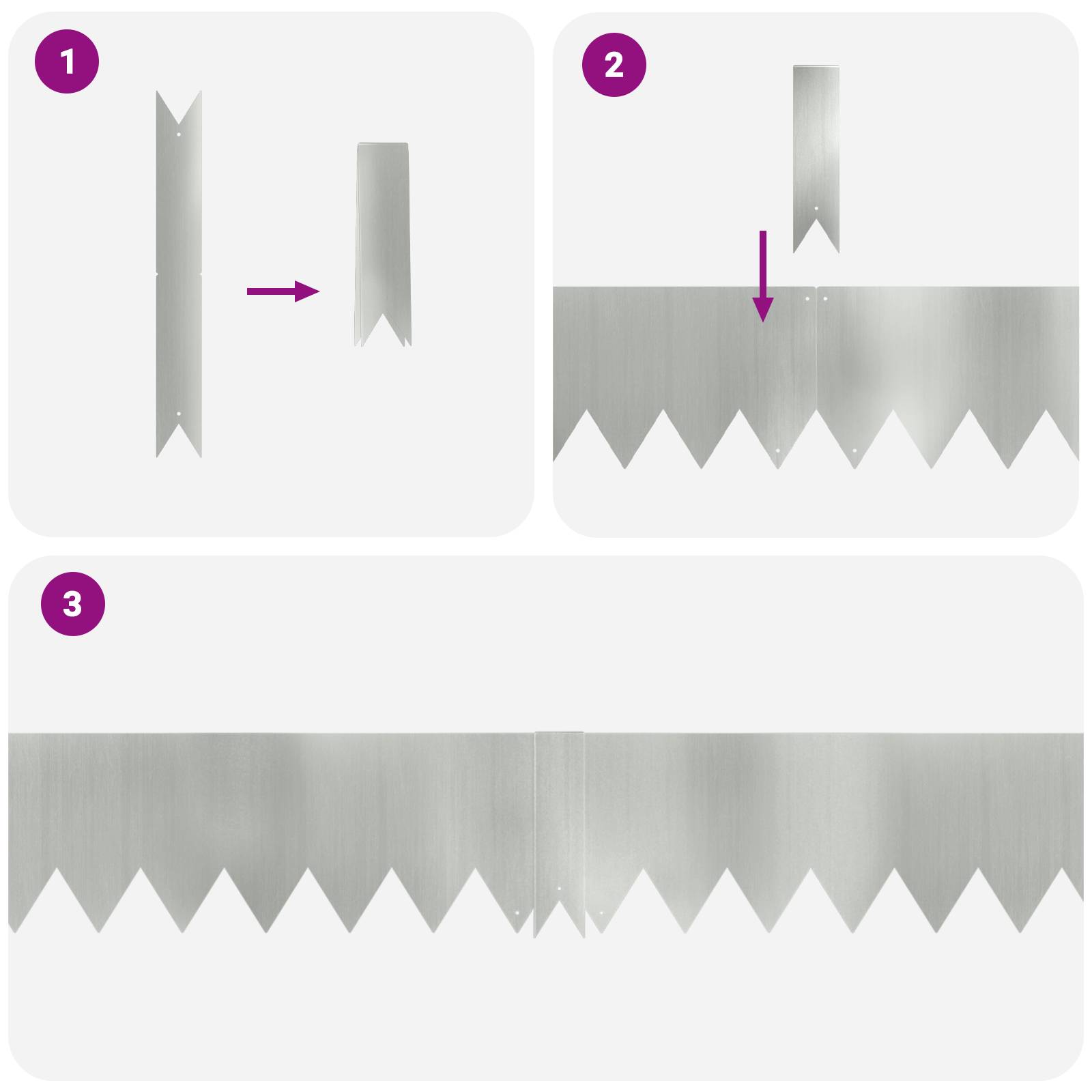 vidaXL Rasenkanten 10 Stk. 100x0,5x15 cm Verzinkter Stahl