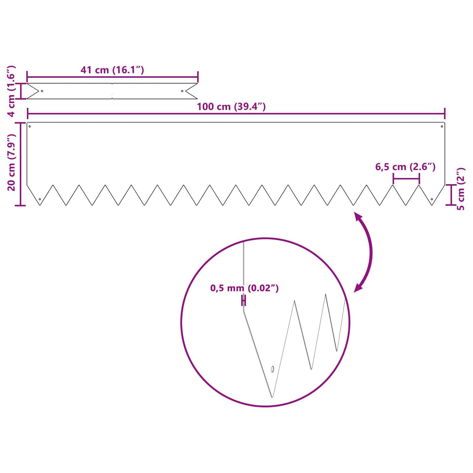 vidaXL Rasenkanten 30 Stk. Olivgrün 100x0,5x20 cm Stahl