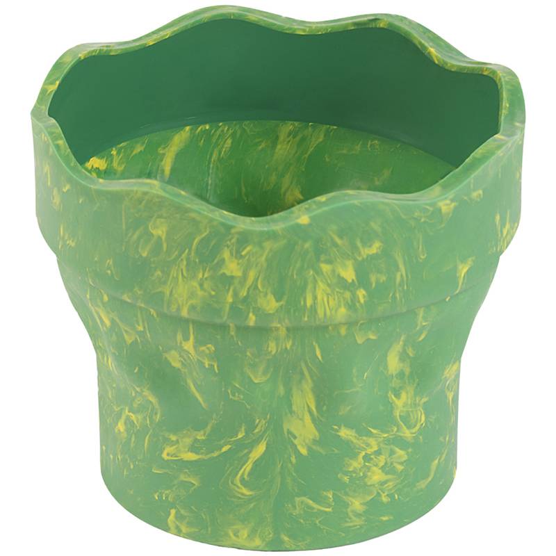FABER-CASTELL Wasserbecher CLIC & GO, grün marmoriert