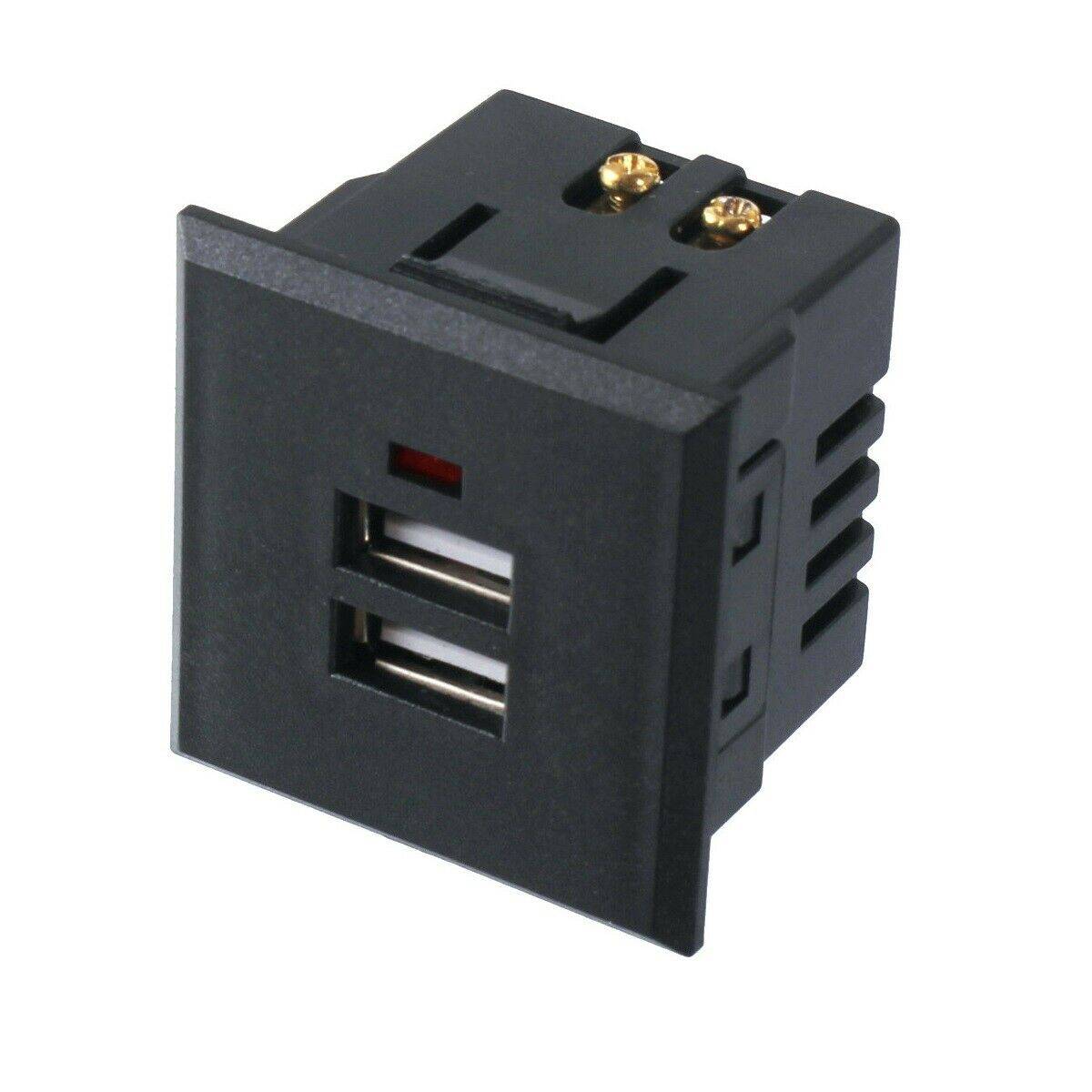 Einbausteckdose Tischsteckdose USB Boden Fußboden Wand Steckdose 230V Aluminium USB Einsatz