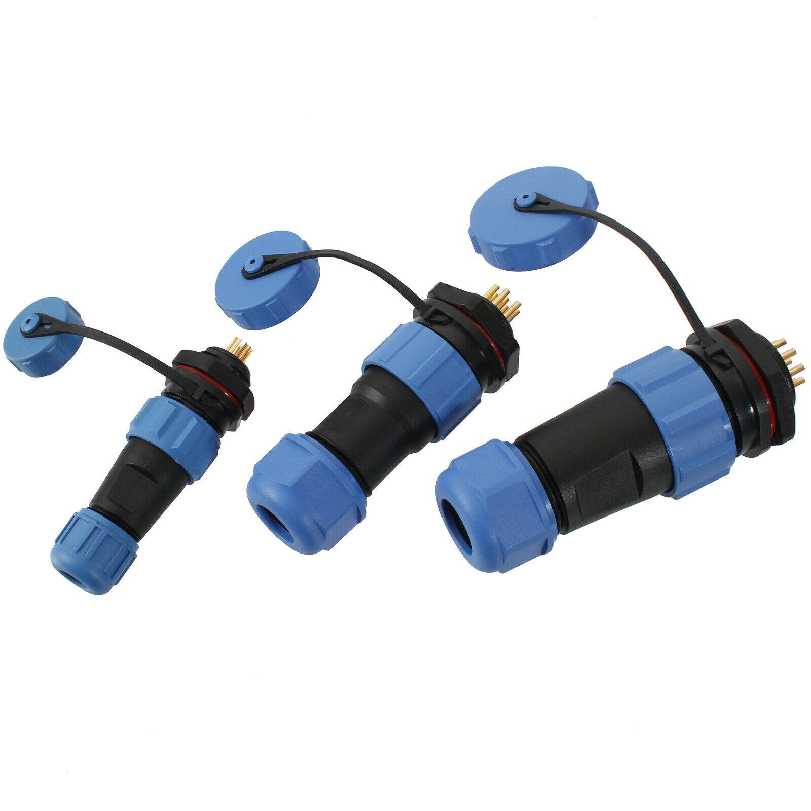 Einbaustecker Steckverbindung Borddurchführung Steckdose Wasserdicht Hochstrom Einbaustecker 13mm 3 Pin