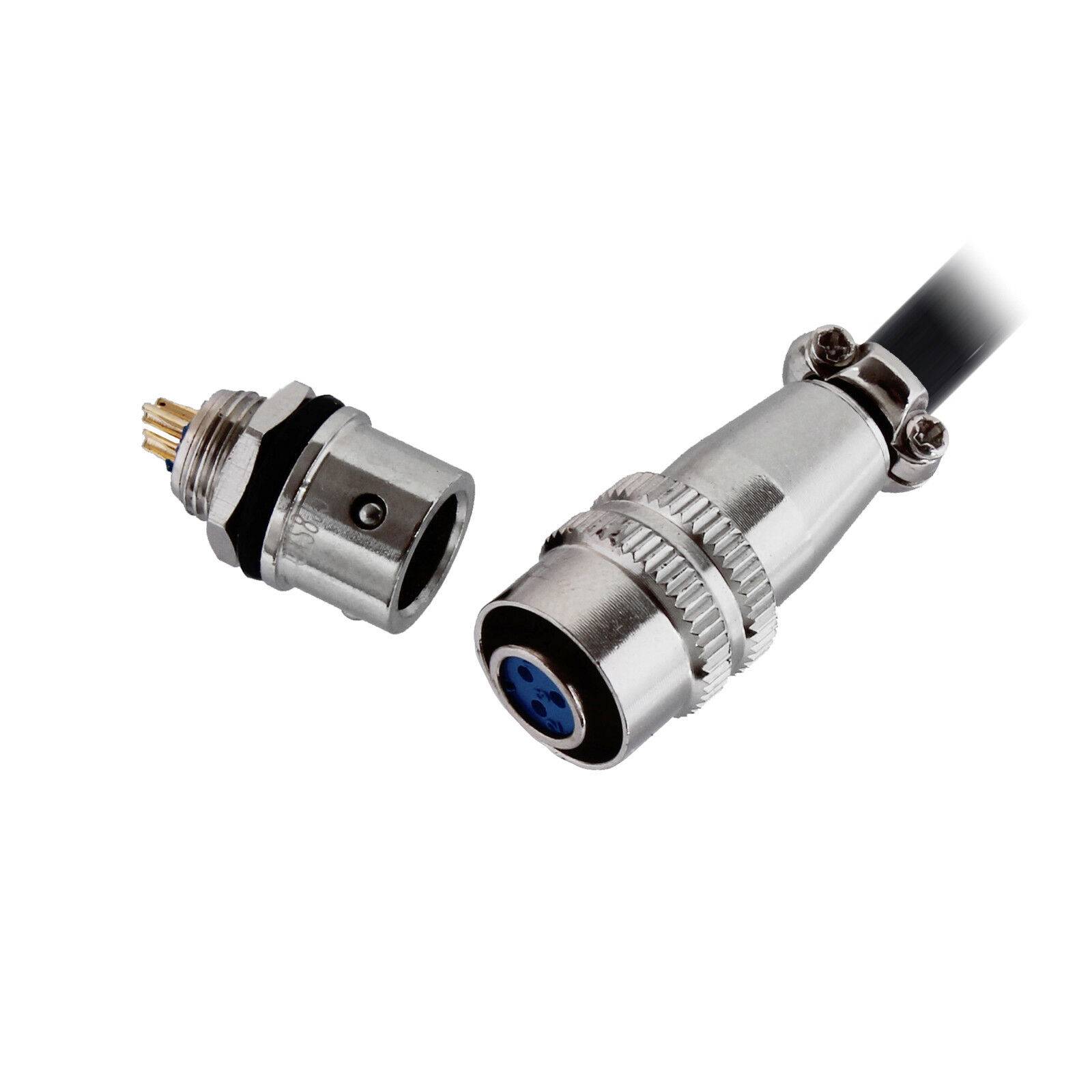 Einbaustecker Steckverbindung mit Federverschluss Borddurchführung Kupplung Ø8mm 3