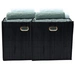 2x Premium Faltbox für Regal Vliess-Stoff + Bambus 31x31x31cm Aufbewahrungswürfel Aufbewahrungsbox Schwarz 2x Premium Faltbox für Regal Vliess-Stoff + Bambus 31x31x31cm Aufbewahrungswürfel Aufbewahrungsbox Schwarz