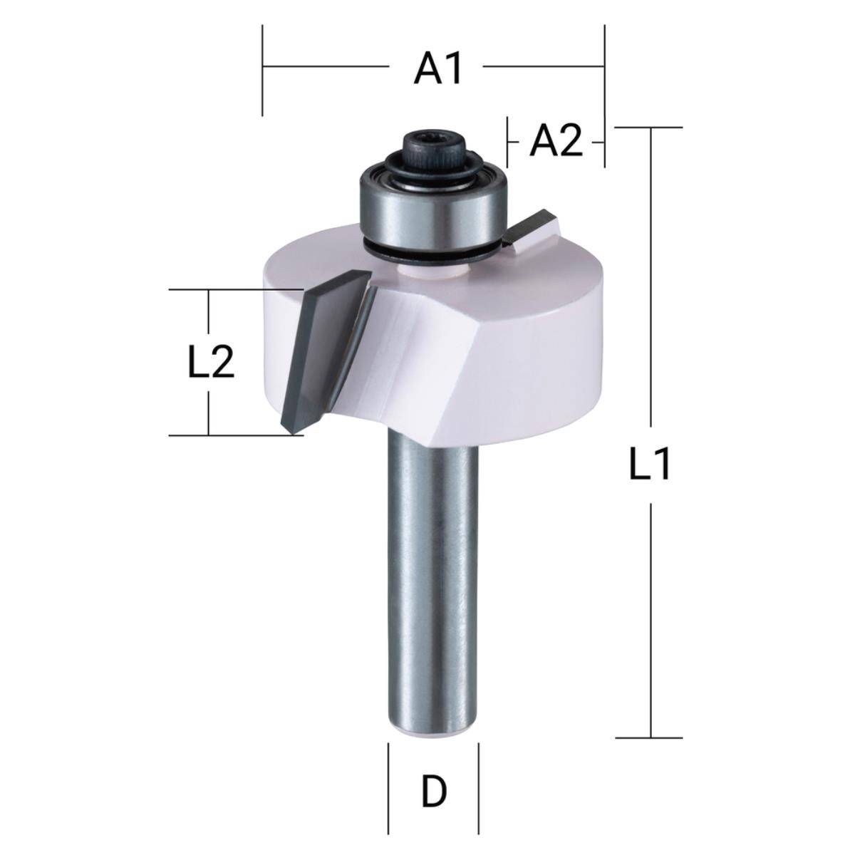 Makita Falzfräser mit Anlauflager, Ø 31,8 mm Ø 31,8 mm • 8 mm • 12,2 mm Höhe