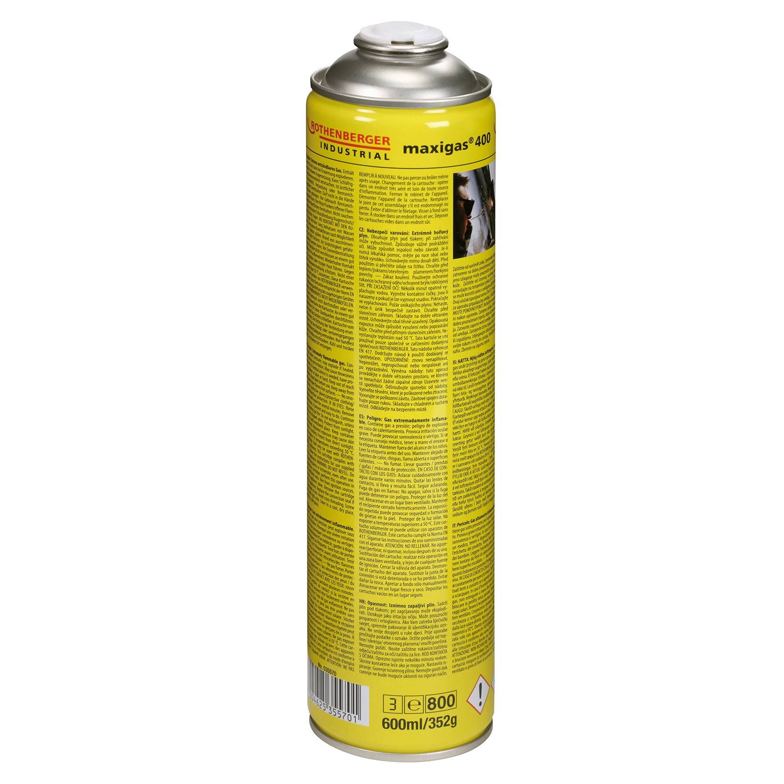 Eine gelbe zylindrische Dose mit der Aufschrift 