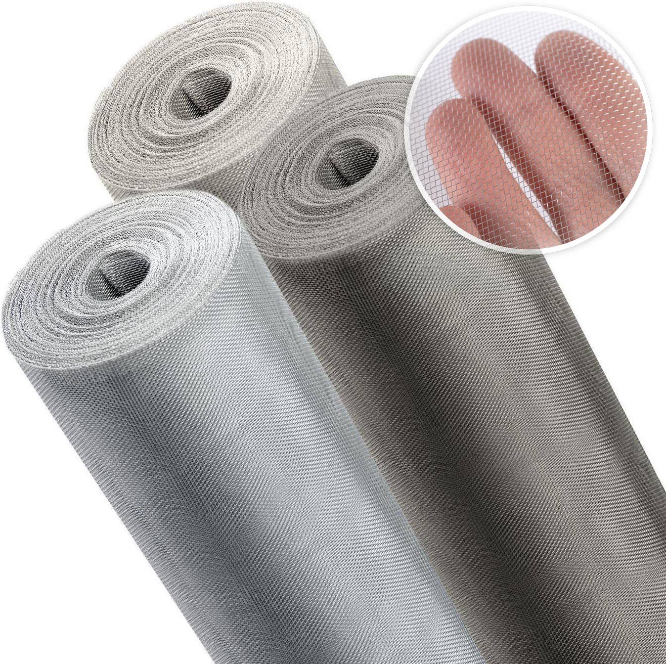 Fliegennetz Meterware Fliegengitter Insektenschutz Eisen Aluminium Edelstahl Aluminium 1,2m