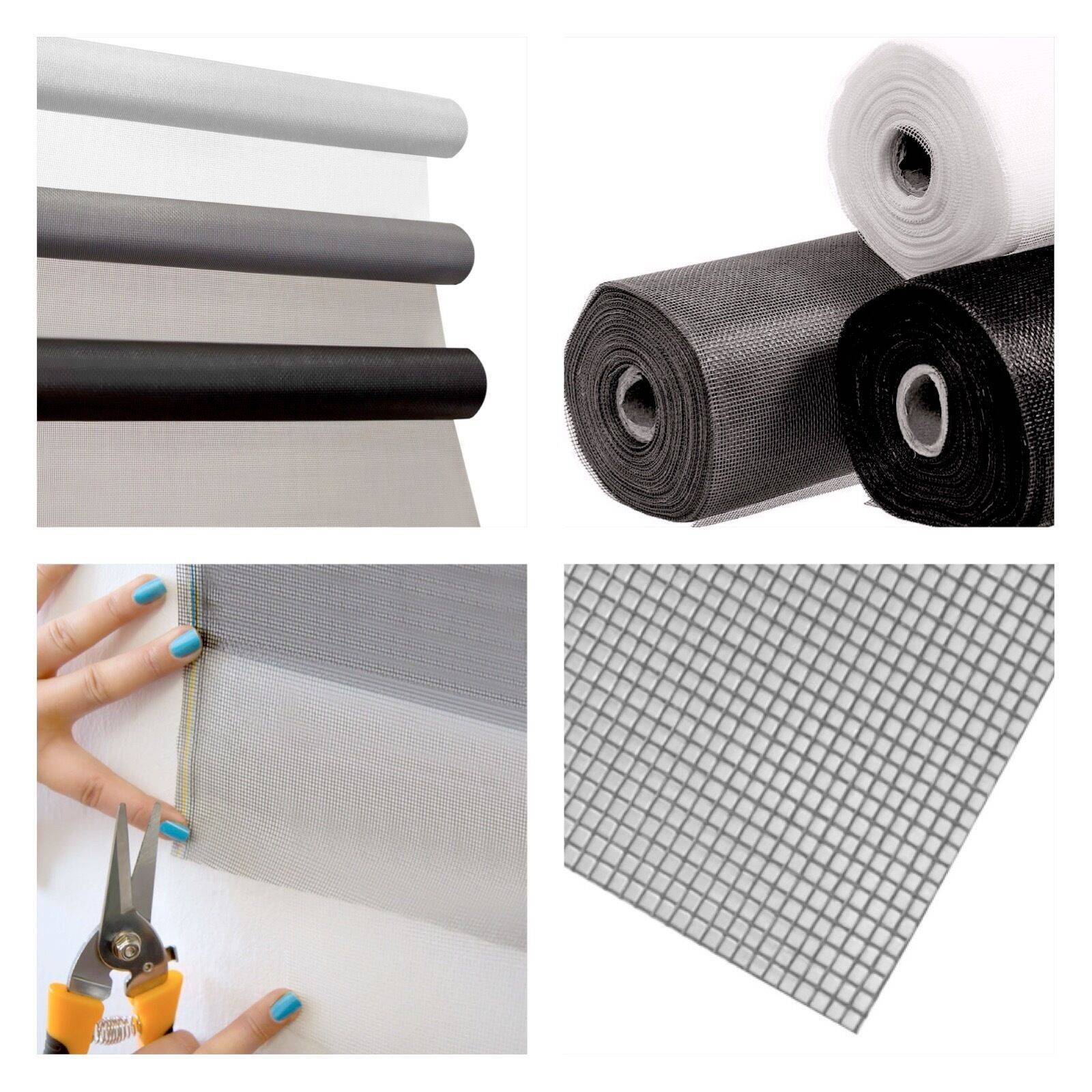 Fliegennetz Meterware Fliegengitter Insektenschutz Gitter Insektenschutzgewebe 150cm Schwarz