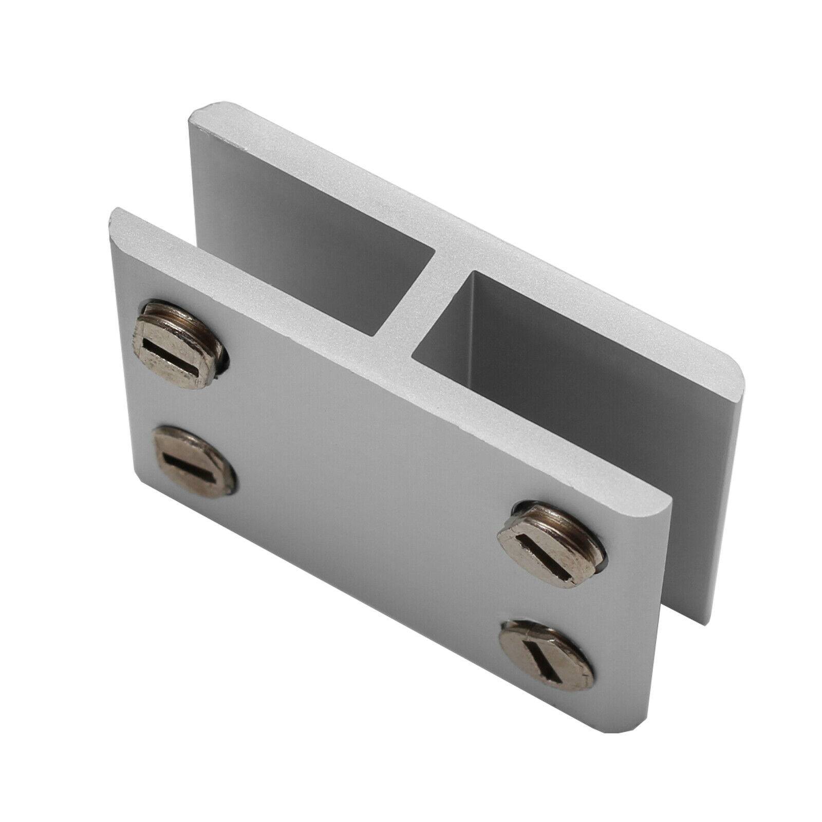 Glashalter Glasklemme Klemmhalter Glasbodenhalter Regalhalter Vitrine Aluminium B 8-10mm