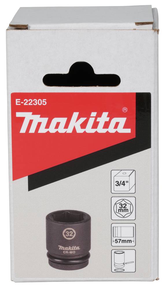 Makita Schlagnuss 3/4" • Vierkant • 32 x 57 mm