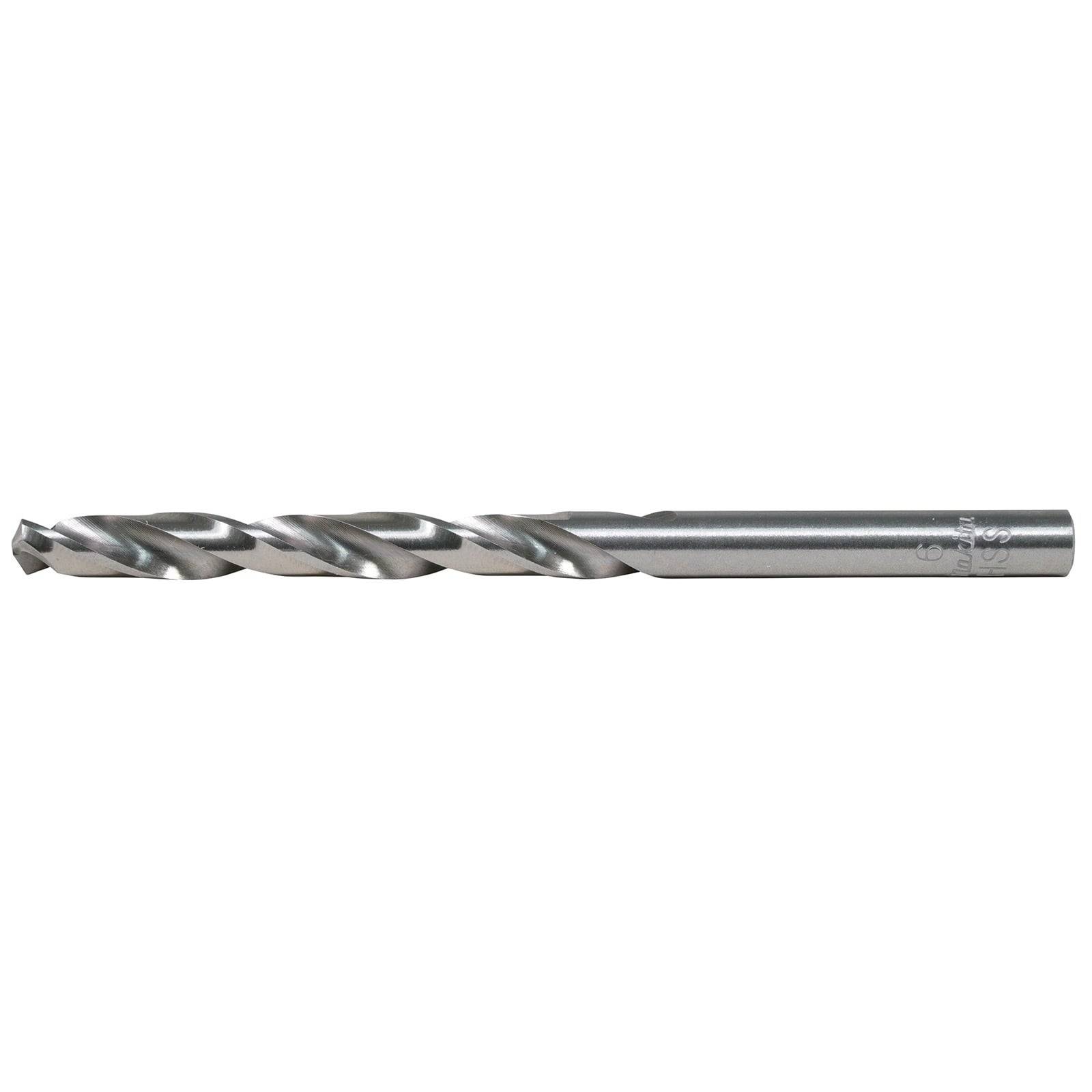 Ein silberner Metallbohrer mit Spiralnut, entwickelt zum Bohren in verschiedene Materialien.