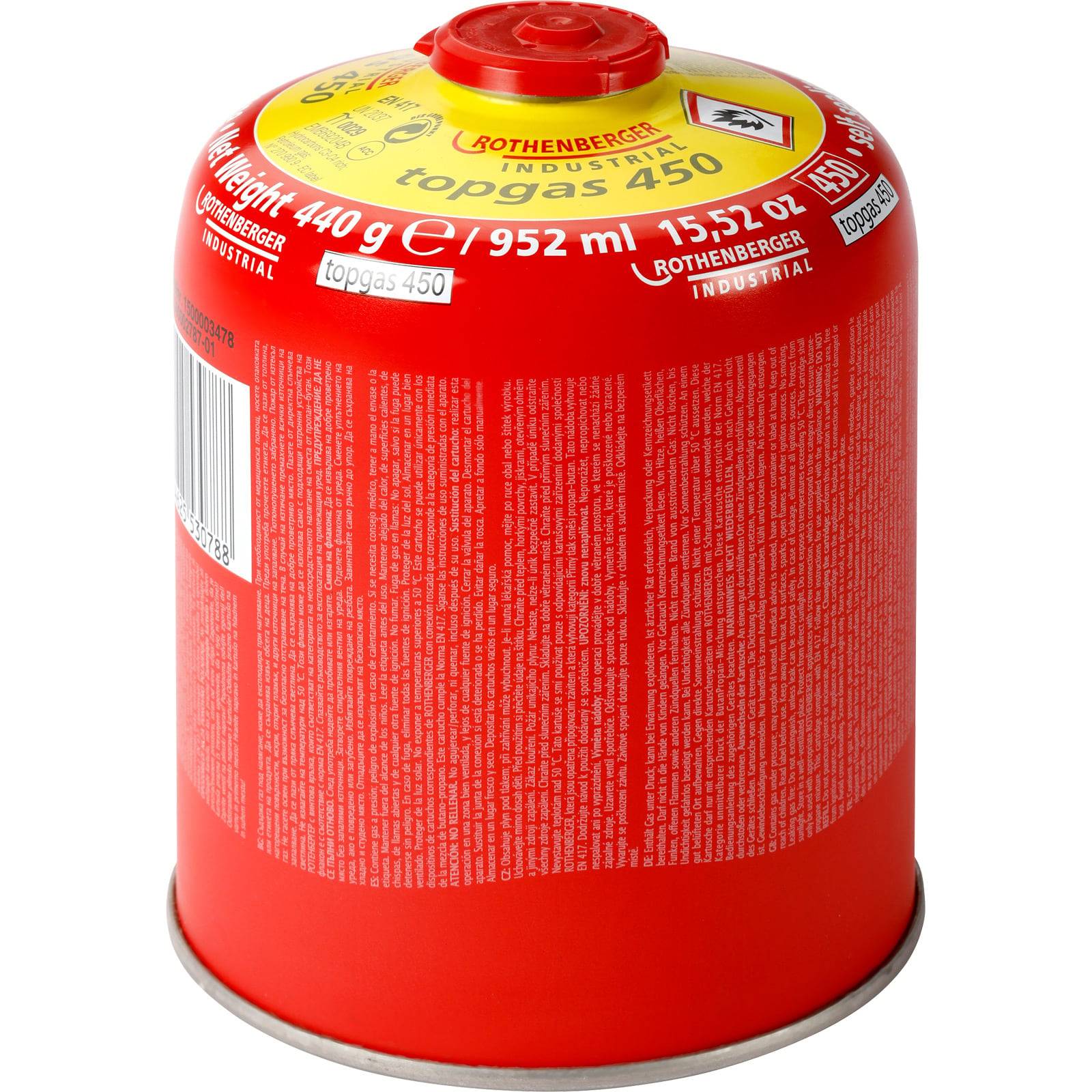 Roter Gaskanister mit der Aufschrift 