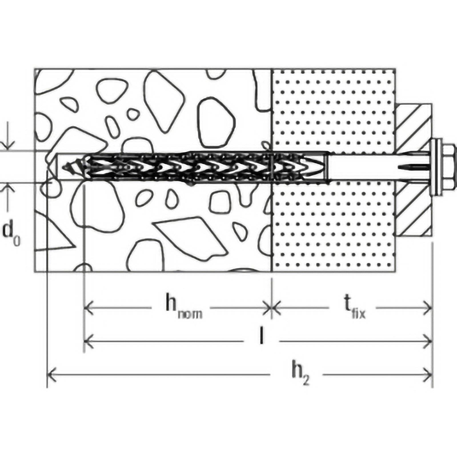 Fischer Langschaftdübel SXRL 8x80 FUS K (4) - 544547