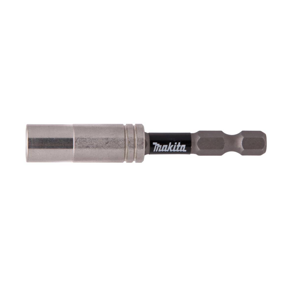 Makita Magnetischer Steckdosenadapter-Bit mit 1/4-Zoll-Sechskantschaft auf weißem Hintergrund
