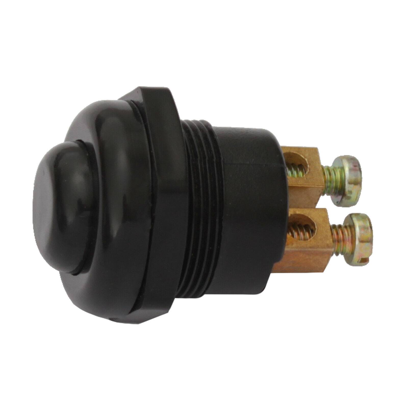 Hochstrom KFZ Drucktaster Rot 25A Druckknopf Taster Schalter Start Anlasser Hupe Schwarz
