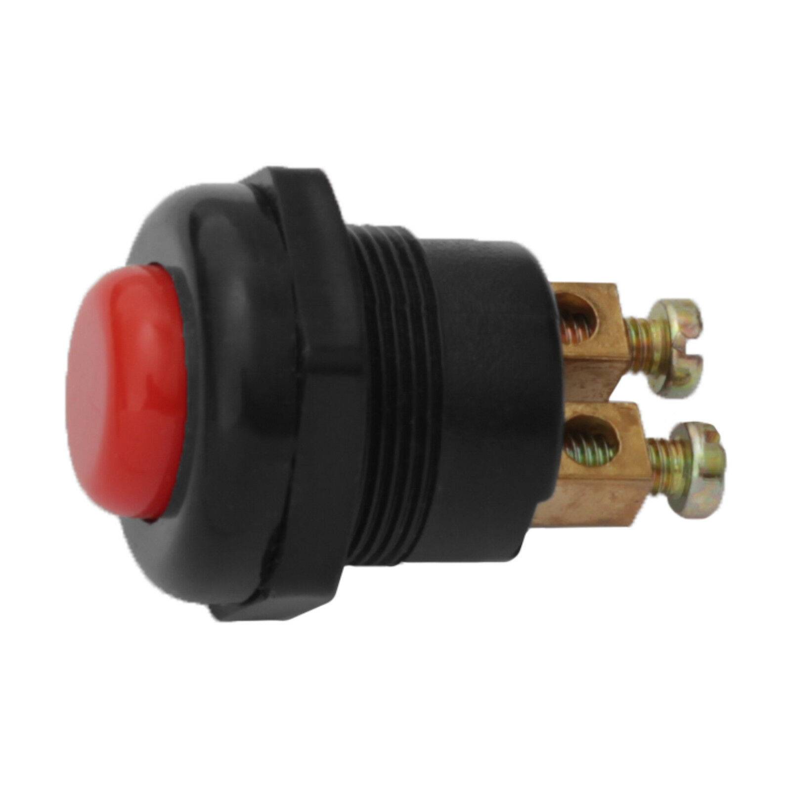 Hochstrom KFZ Drucktaster Rot 25A Druckknopf Taster Schalter Start Anlasser Hupe Rot