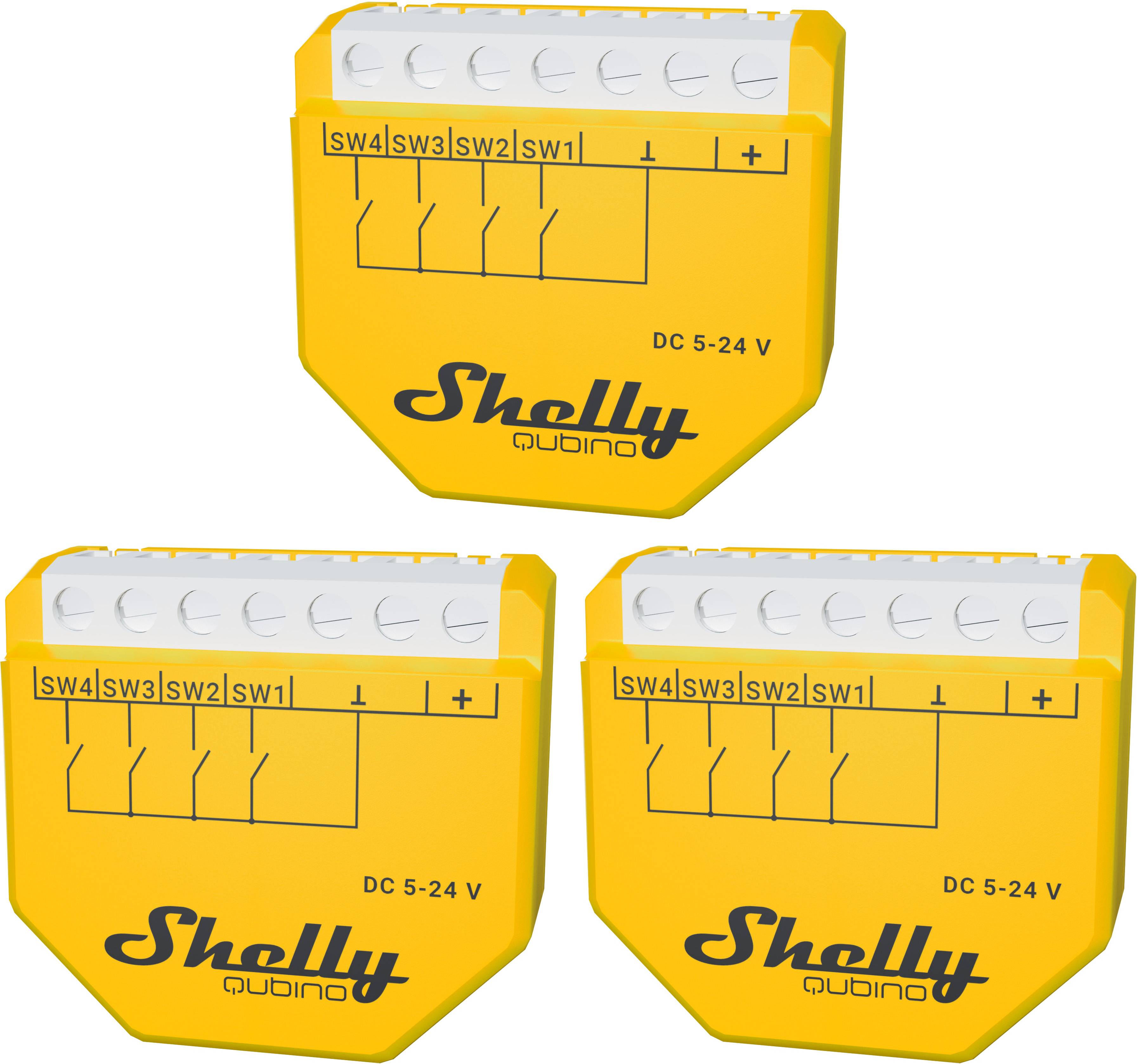 SHELLY Szenenaktivierer Wave i4 DC, Unterputz, gelb, 3 Stück