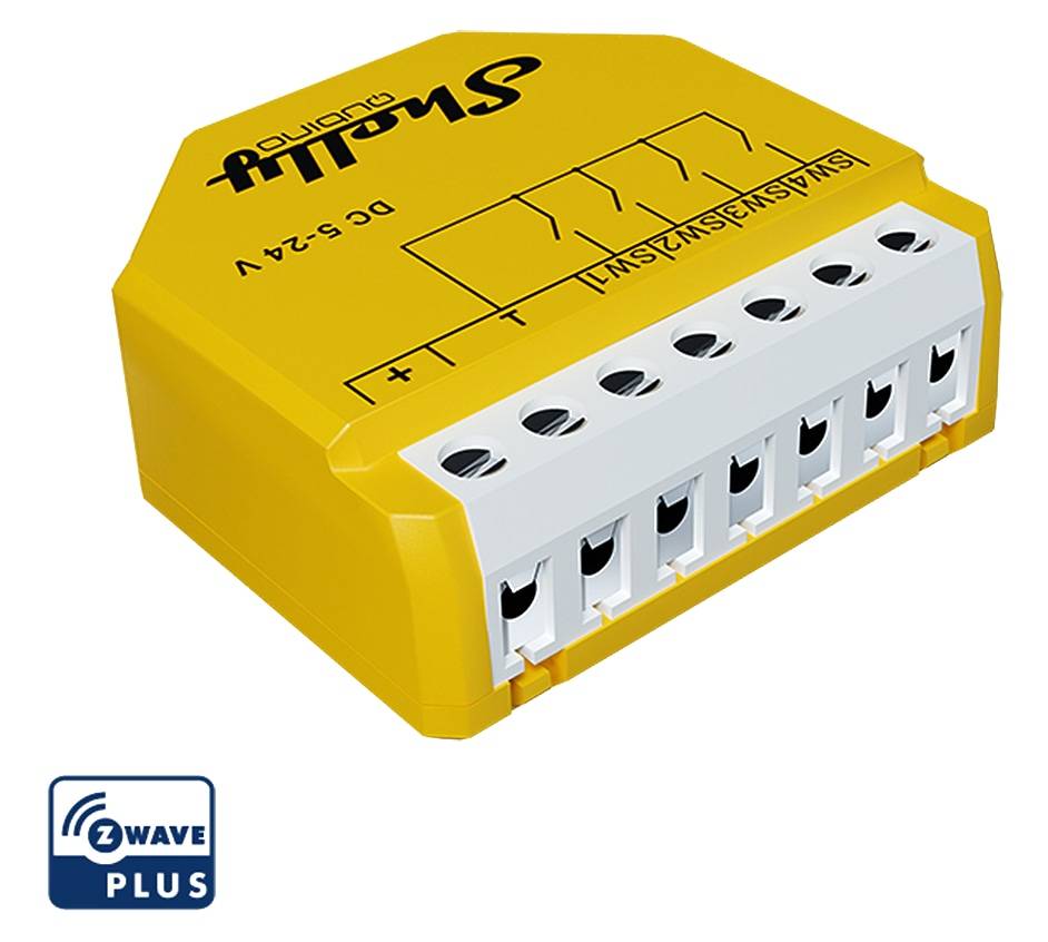 SHELLY Szenenaktivierer Wave i4 DC, Unterputz, gelb, 3 Stück