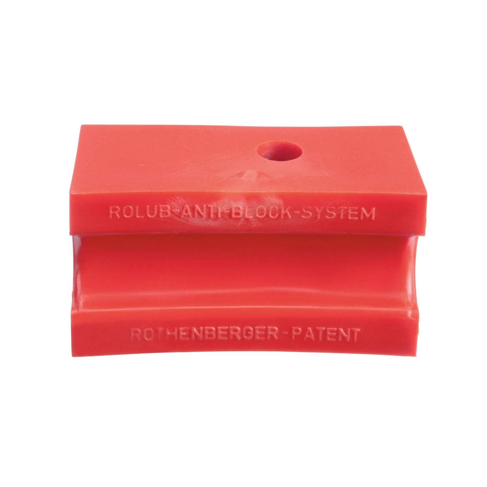 Rote Plastikvorrichtung mit der Beschriftung 