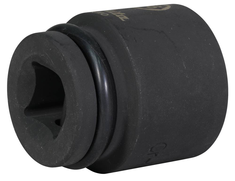 Schwarzer Steckschlüssel-Adapter mit gummiertem Griff, isoliert auf weißem Hintergrund dargestellt.