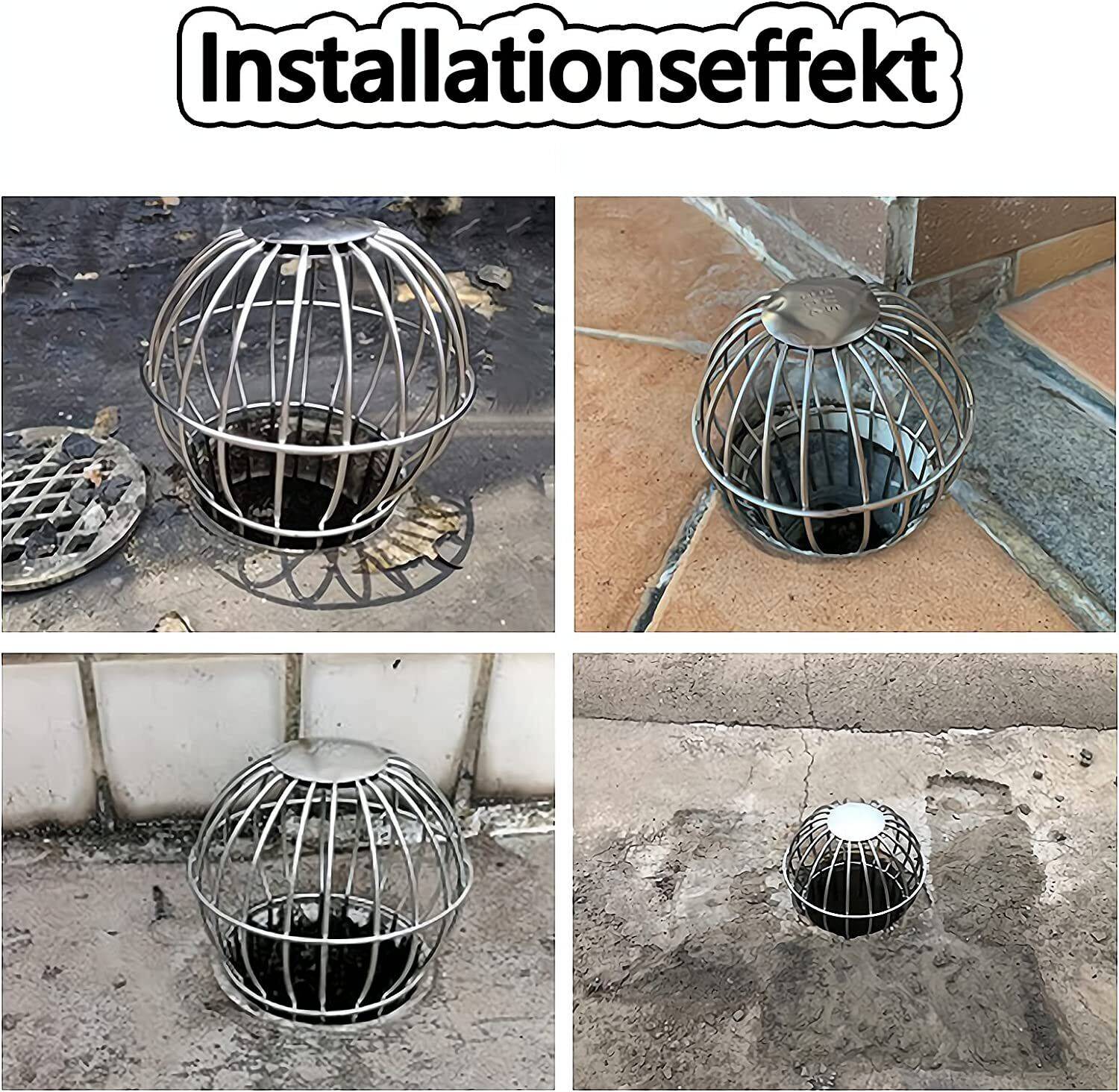 Edelstahl V4A Laubfanggitter Dachrinnensieb Dachrinnenschutz Laubfang Dachrinne 75mm