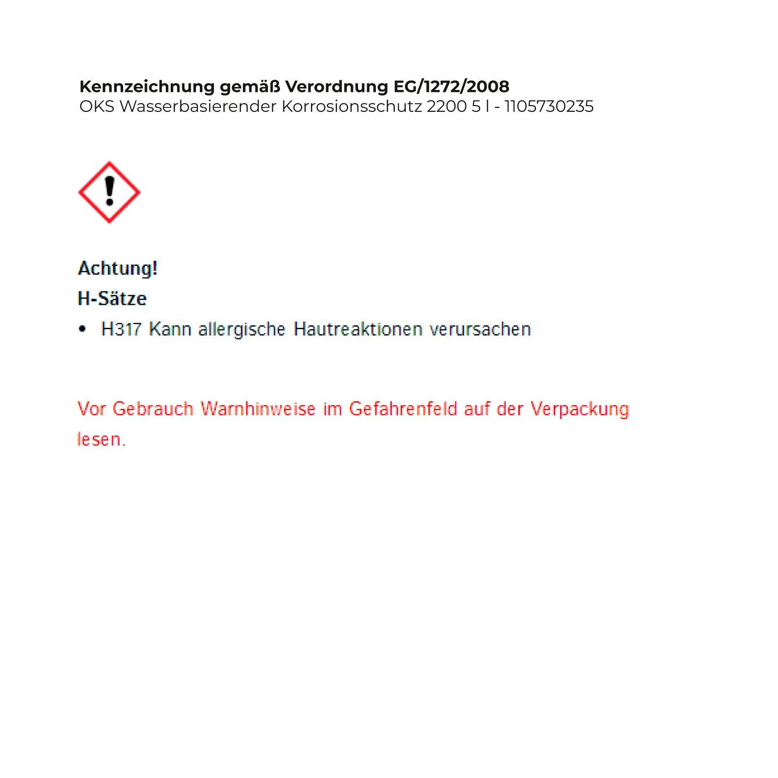 OKS Wasserbasierender Korrosionsschutz 2200 5 l - 1105730235