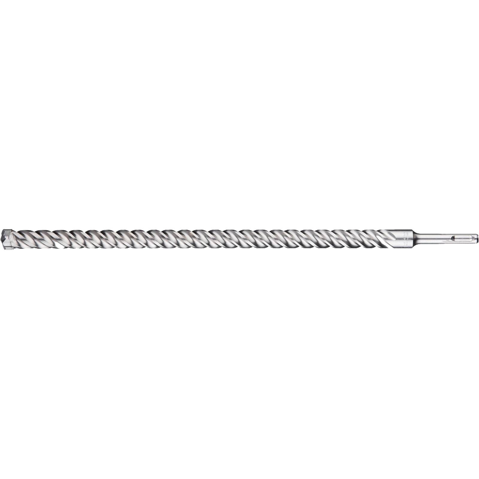 Ein langer Metallbohrer mit einer Spiralform, der zum Bohren von Löchern in harten Materialien verwendet wird.