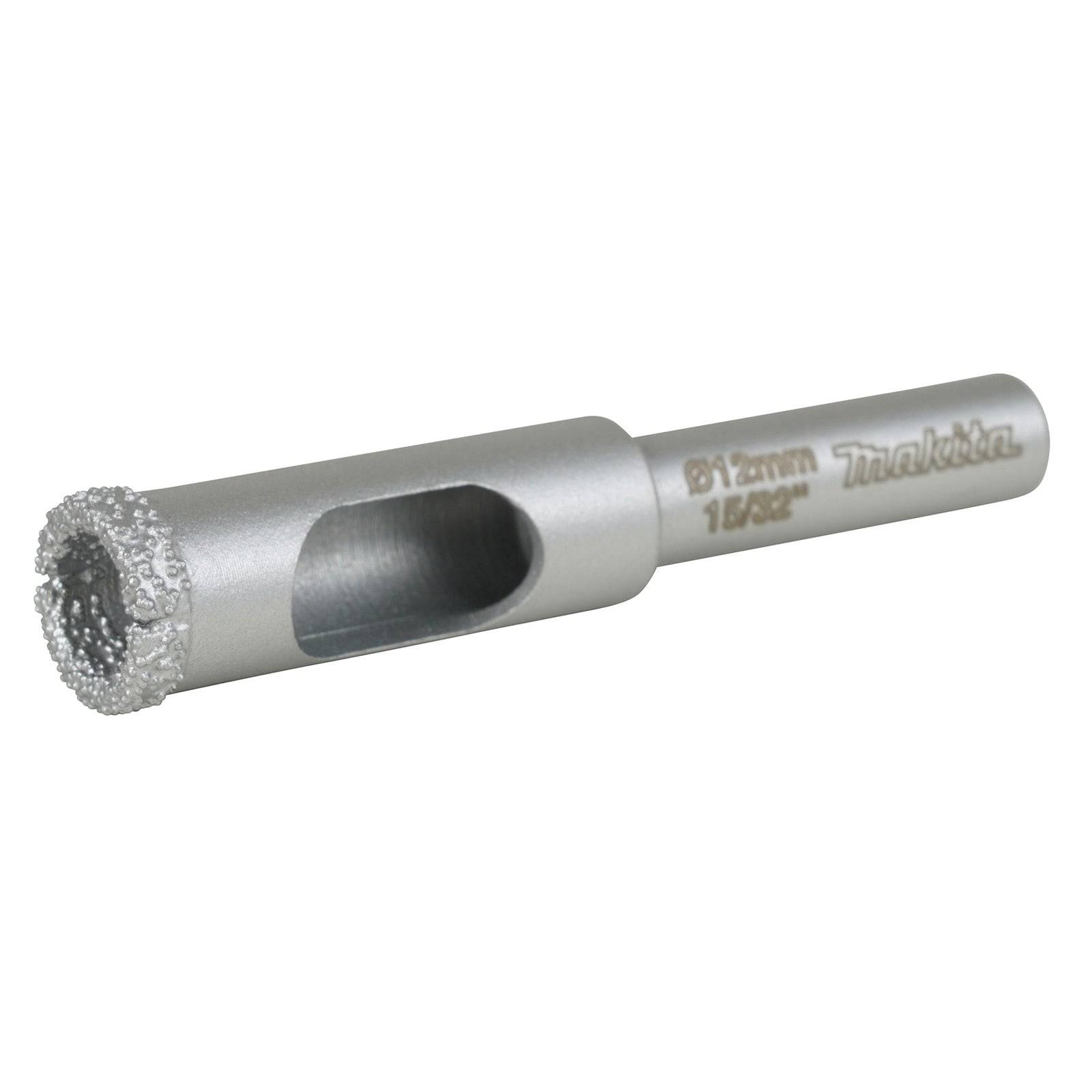 Diamant-Kernbohrer mit Trockenlöttechnik mit einem Metallgehäuse und einer diamantbesetzten Spitze, entwickelt zum Bohren in harte Materialien.