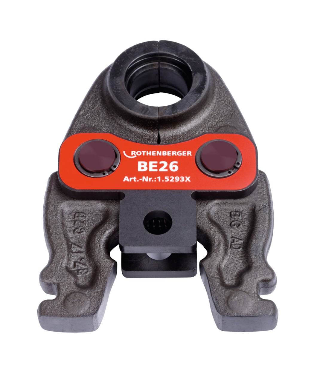 Rohrkopf für Rohrcrimp-Werkzeug mit Beschriftung „Rothenberger BE26 Art.-Nr.:1.5293X