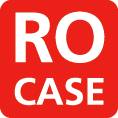 RO CASE' Logo auf rotem Hintergrund.