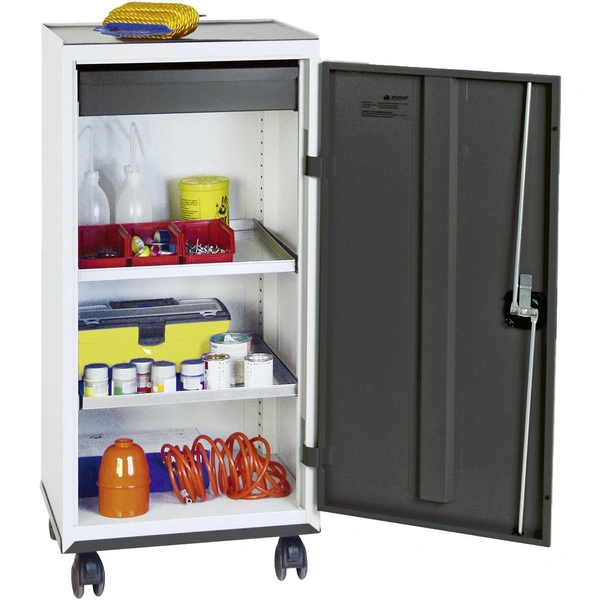 Stumpf Werkzeug- und Materialschrank Serie 3000 lichtgrau / anthrazitgrau + 1 Schublade 100 mm + 2 Auszugsböden Rolluntersatz - 3093171 Stumpf Werkzeug- und Materialschrank Serie 3000 lichtgrau / anthrazitgrau + 1 Schublade 100 mm + 2 Auszugsböden Rolluntersatz - 3093171