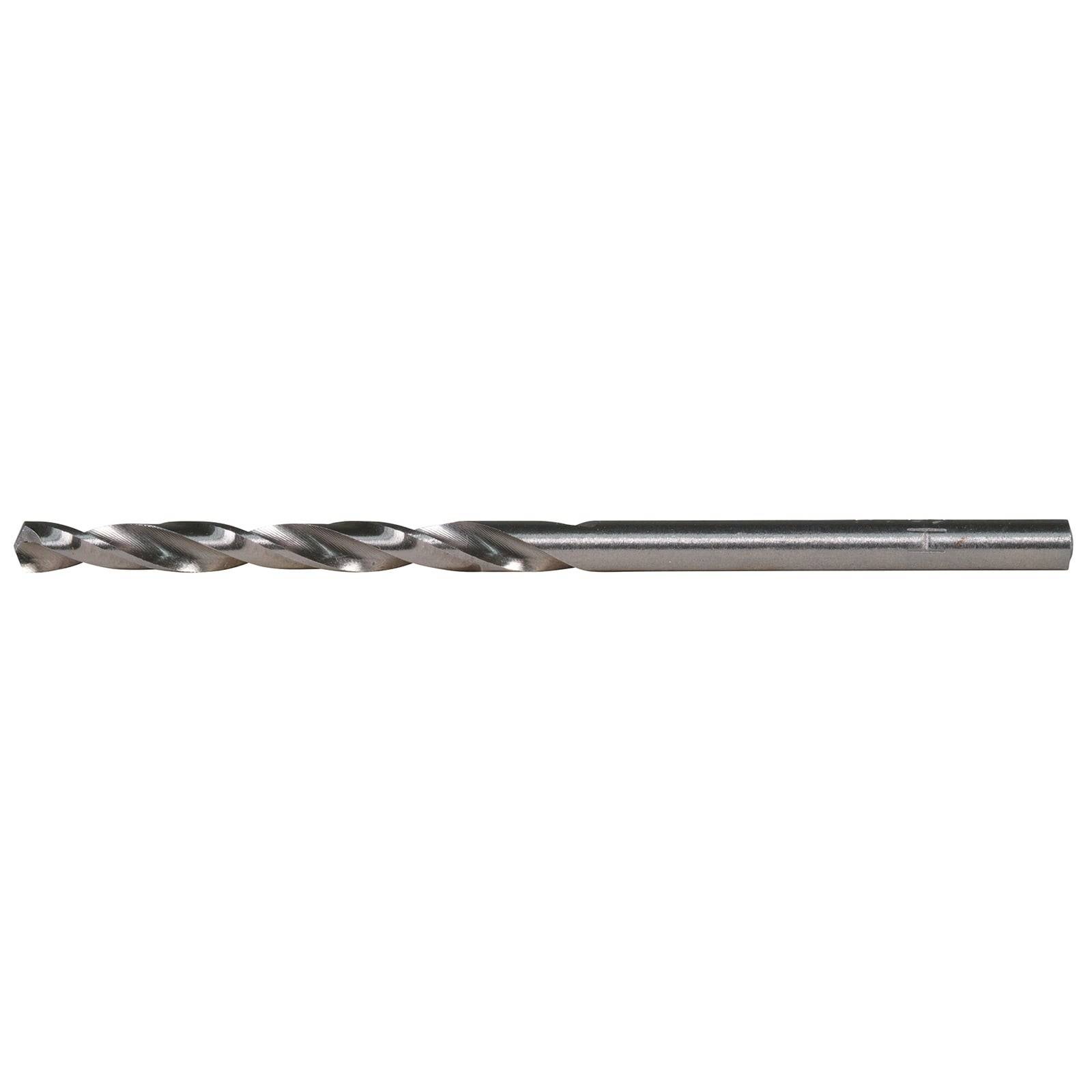 Ein Metallbohrer mit einer Spiralnut und einer scharfen Schneidespitze, der zum Bohren von Löchern in Materialien wie Holz oder Metall verwendet wird.