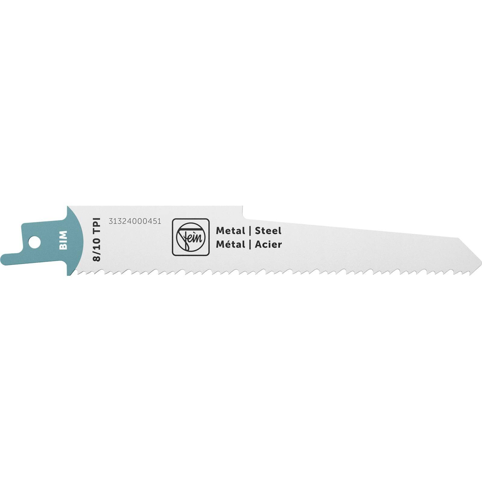 Eine Säbelsägeblatt mit der Beschriftung 