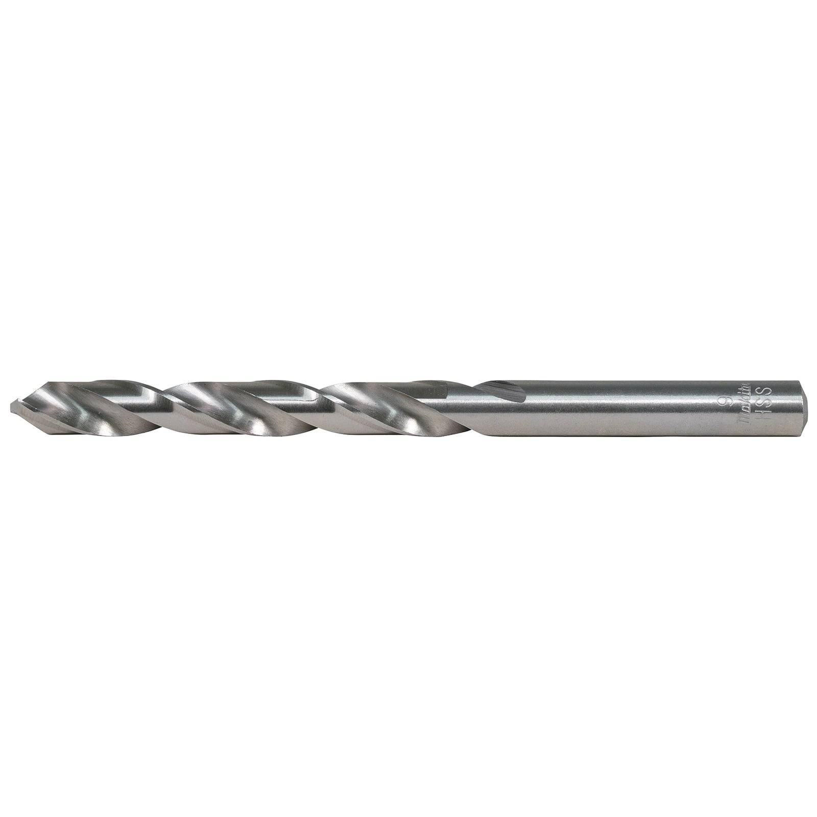 Ein Nahaufnahmebild eines Metallbohrers mit einer Spiralnut-Konstruktion, der zum Bohren von Löchern in verschiedenen Materialien während Bau- oder Heimwerkerarbeiten verwendet wird.