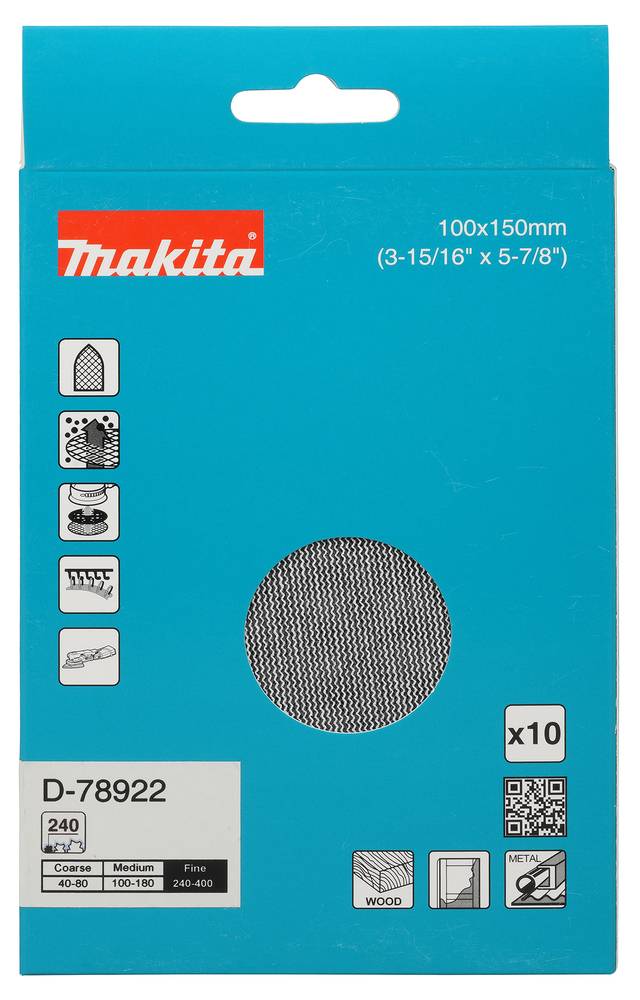 Makita Schleifpapier 100 x 150 mm, A240 100 x 150 mm • A240 • 10 Stk.
