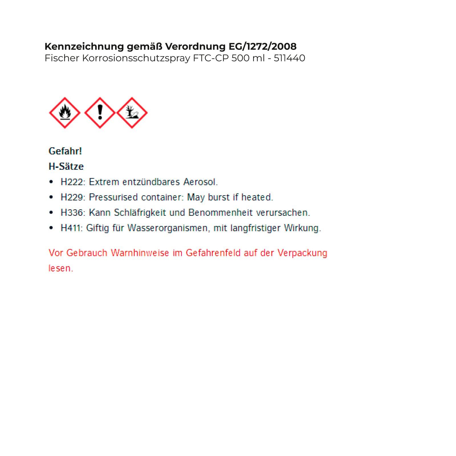 Fischer Korrosionsschutzspray FTC-CP 500 ml - 511440
