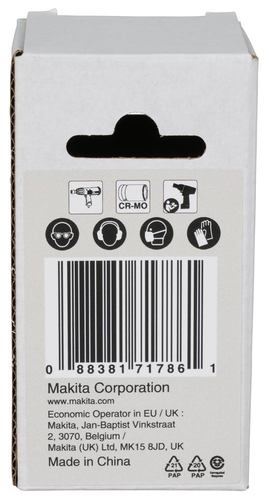 Makita Schlagnuss 3/4" 22 mm 3/4" • Vierkant • 22 x 51 mm