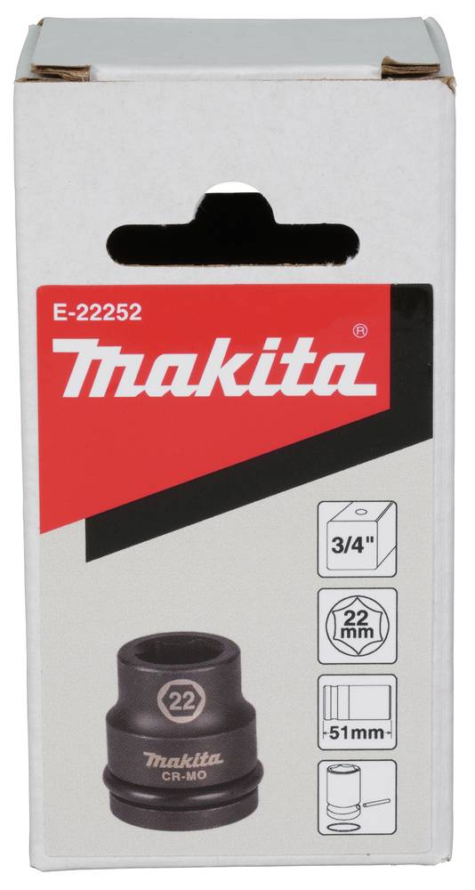 Makita Schlagnuss 3/4" 22 mm 3/4" • Vierkant • 22 x 51 mm