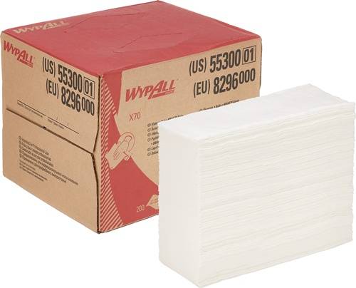 Wischtuch WypAll® X70 8296 L426xB282ca.mm weiß 1-lagig Box WYPALL