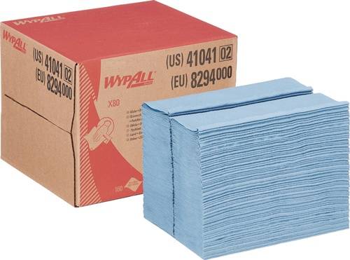 Wischtuch WypAll® X80 8294 L427xB282ca.mm blau 1-lagig WYPALL