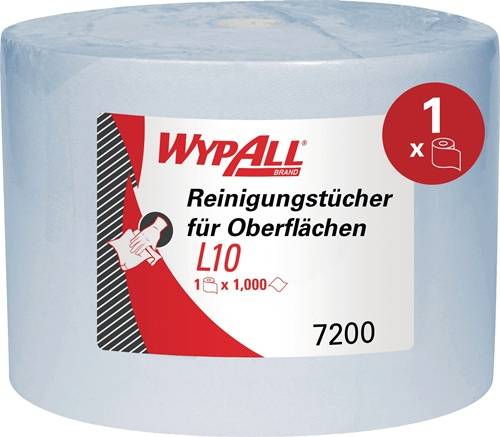 Putztuch WYPALL L10 EXTRA 7200 L380xB240ca.mm blau 1-lagig