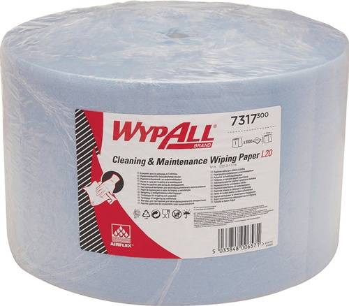 Wischtuch WYPALL L20 EXTRA+ L380xB235ca.mm blau 2-lagig