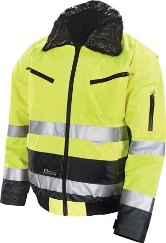 Warnschutz-Pilotenjacke Gr.XXXL gelb/grau PREVENT