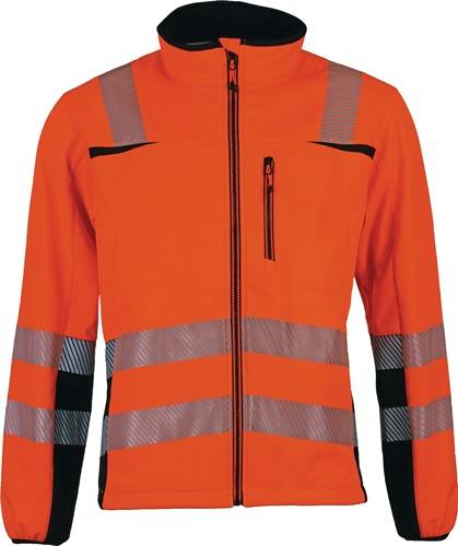 Warnschutz-Softshelljacke Prevent® Trendline Gr.XL orange/schwarz