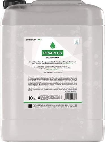 Handreinigung Pevaplus 10l silikonfrei,pH-neutral Kanister PAUL VOORMANN