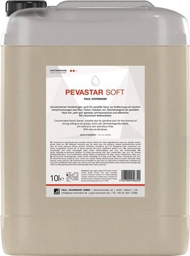 Handreinigung Pevastar SOFT 10l silikon- u.lösemittelfrei Kanister PAUL VOORMANN