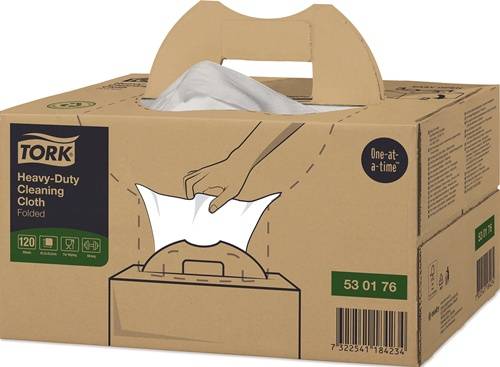 Putztuch TORK 530176 L615xB355ca.mm weiß 1-lagig,ungeprägt TORK